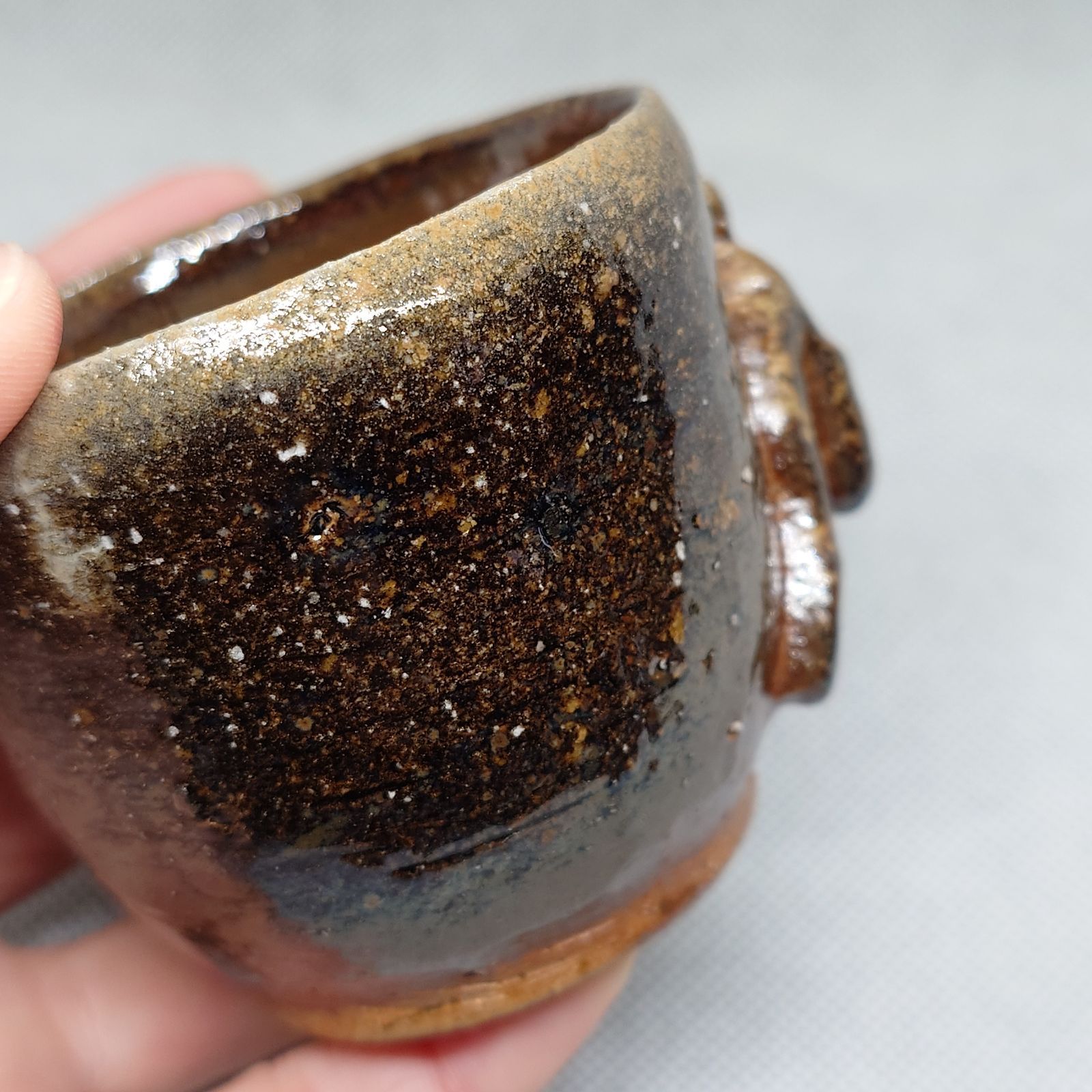 2616】ハシビロコウ カップ…備前焼 - メルカリ