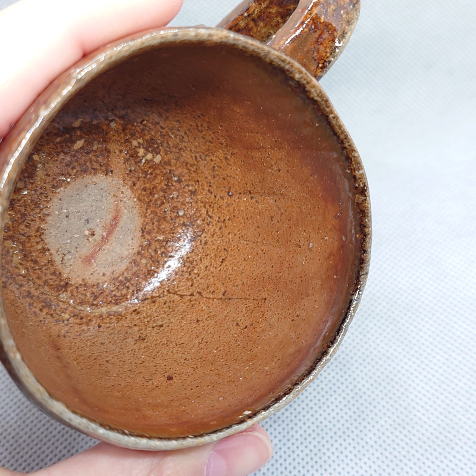 2616】ハシビロコウ カップ…備前焼 - メルカリ