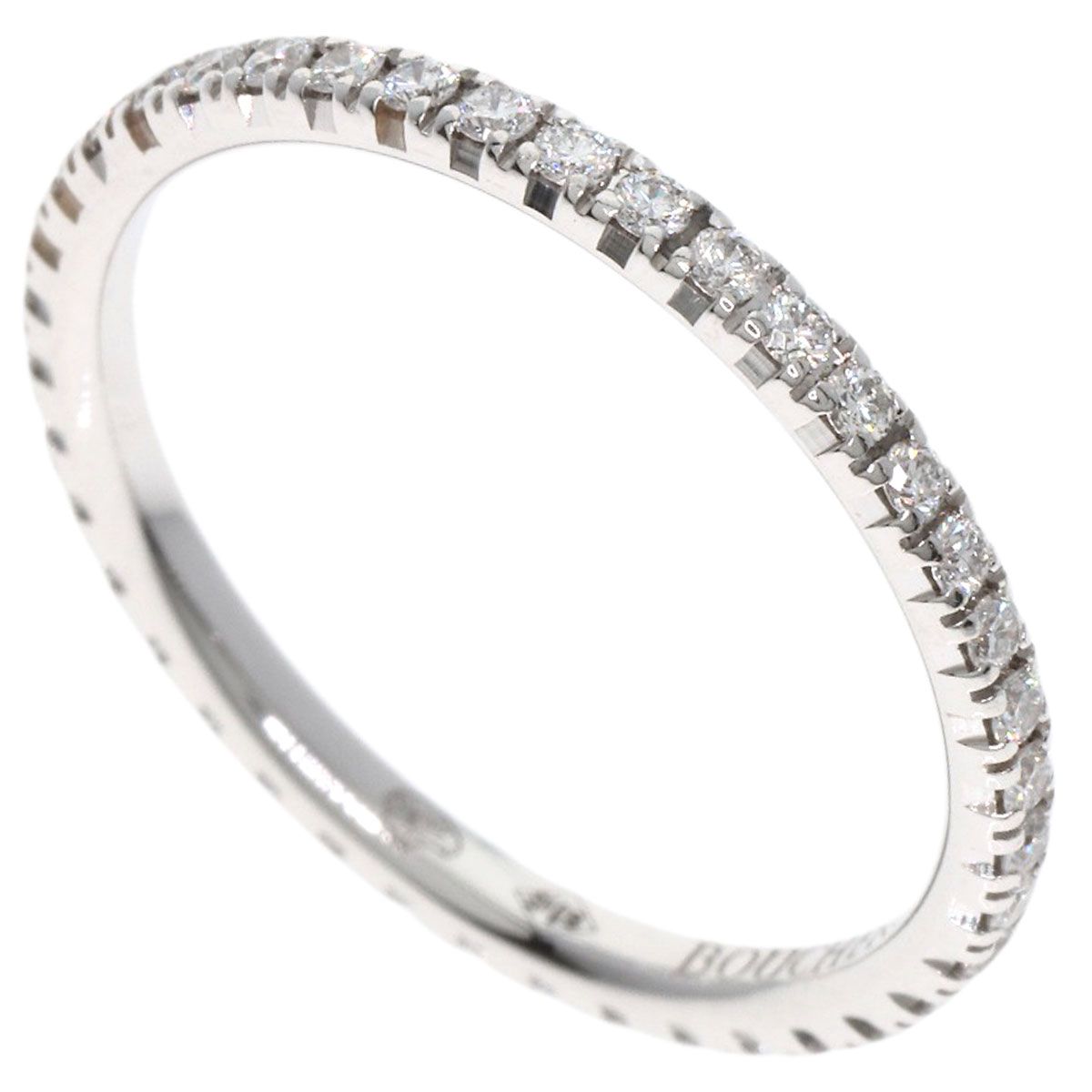 Boucheron ブシュロン フルエタニティ ダイヤモンド 45 リング 指輪 K 18 WG レディース