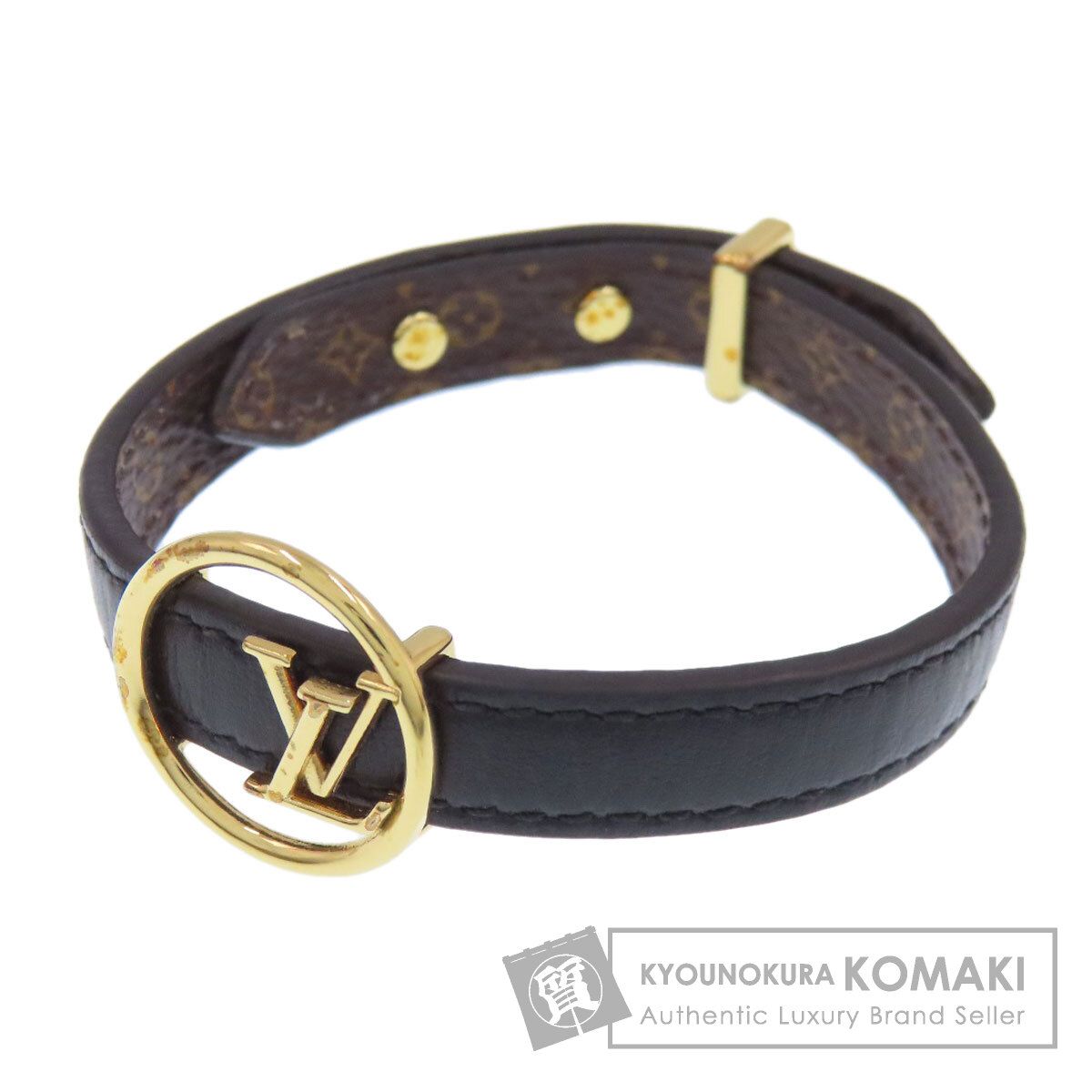 LOUIS VUITTON ルイヴィトン M 8103 ブラスレ ブレスレット レザー モノグラムキャンバス レディース