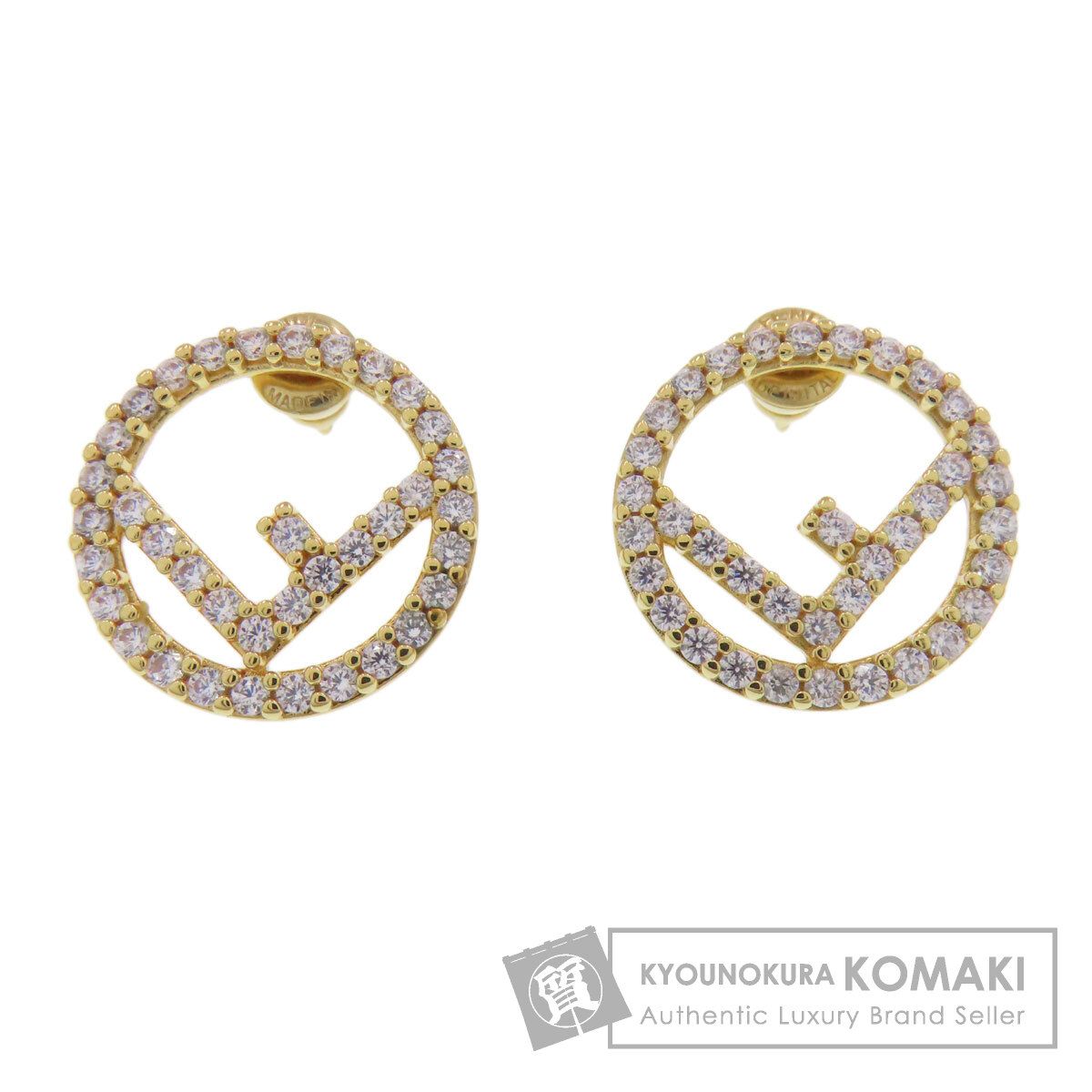 FENDI フェンディ エフ イズ フェンディ ラインストーン ピアス 金属製