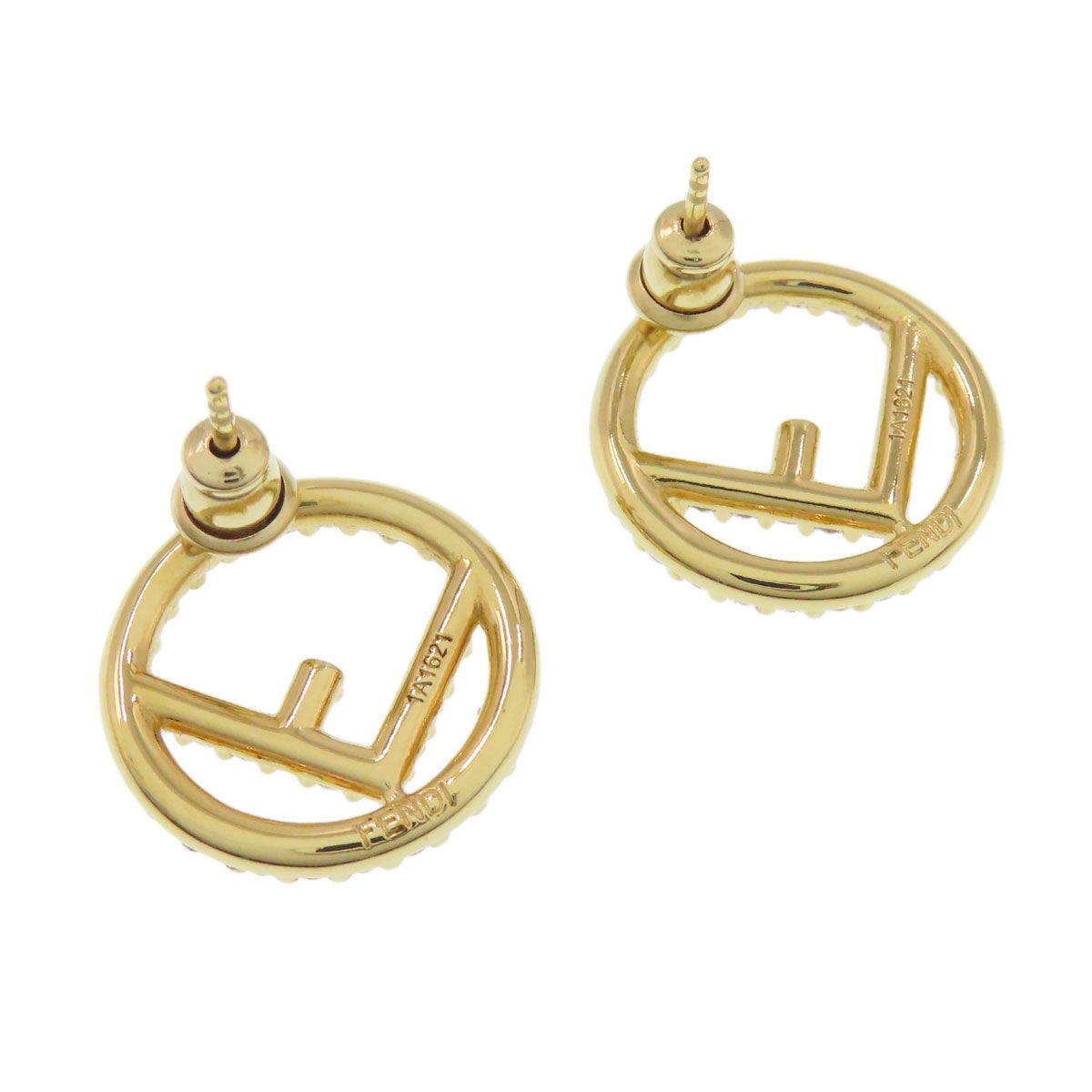 FENDI フェンディ エフ イズ フェンディ ラインストーン ピアス 金属製