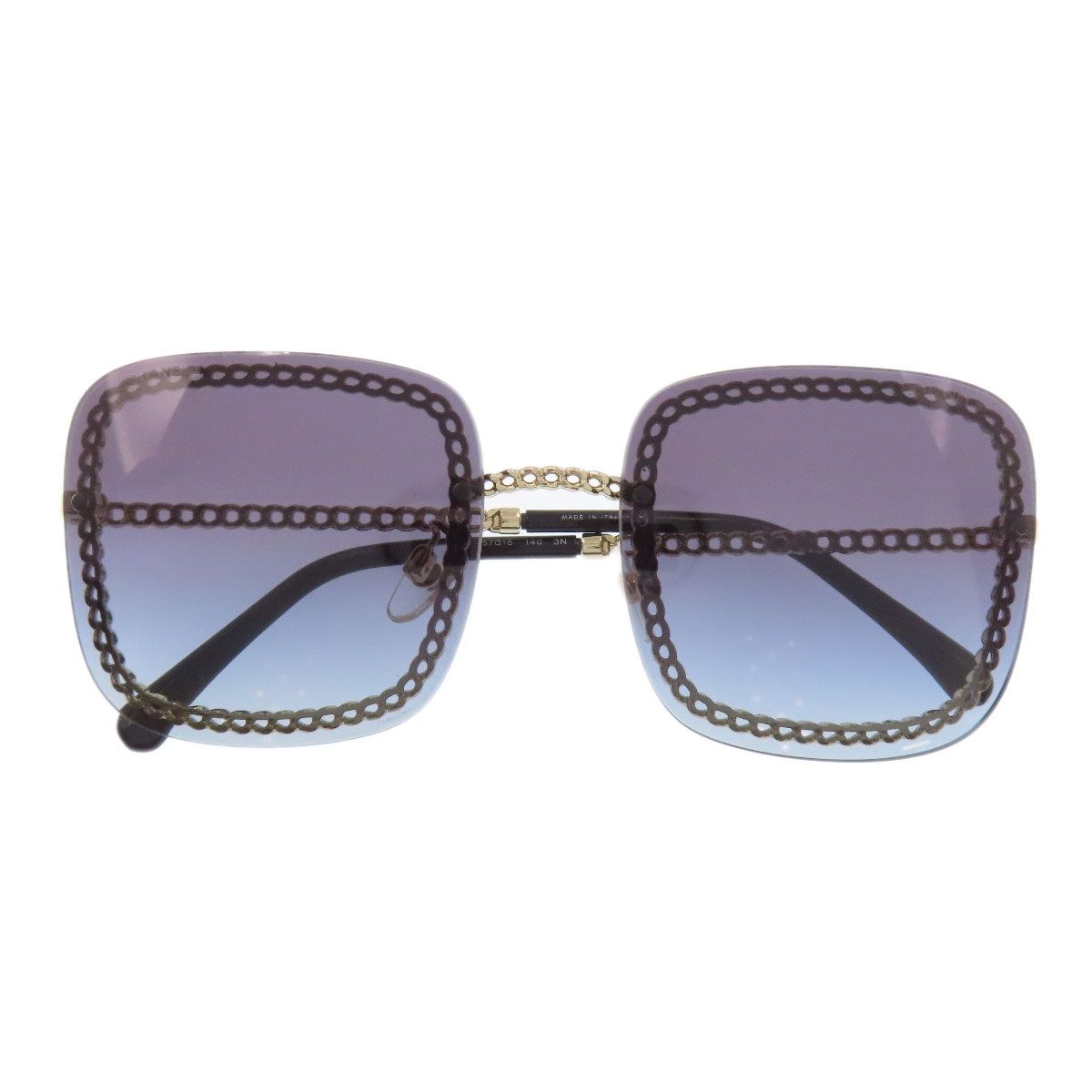 CHANEL シャネル チェーン付き サングラス 金属製 レディース