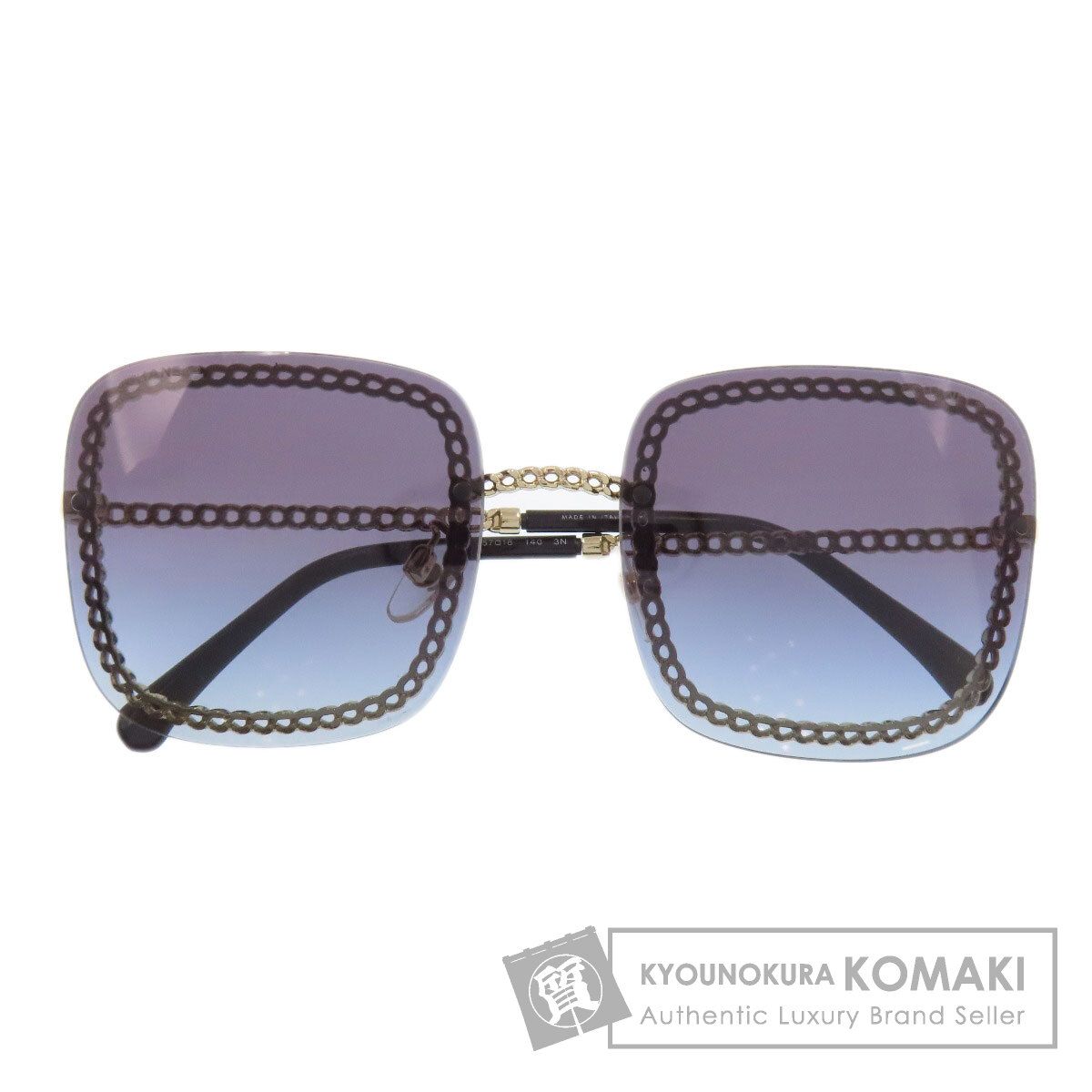 CHANEL シャネル チェーン付き サングラス 金属製 レディース