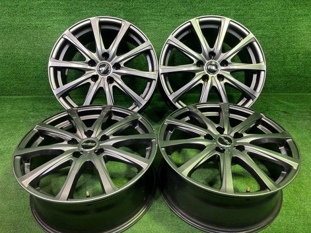 ユーロスピード ｴｸｽﾄﾚｲﾙ ホイール アルミ ガンメタ 17インチ 7 J 5穴 4本 114 3 48