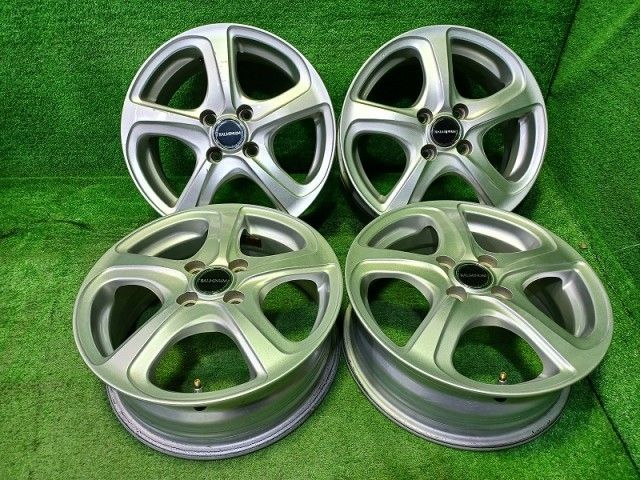 バルミナ ﾌｨｯﾄ ｼｬﾄﾙ ホイール アルミ ガンメタ 15インチ 5 J 4穴 4本 100 50