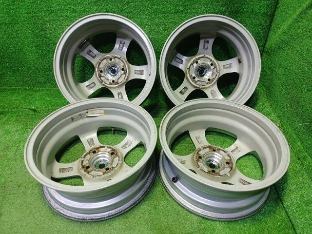 バルミナ ﾌｨｯﾄ ｼｬﾄﾙ ホイール アルミ ガンメタ 15インチ 5 J 4穴 4本 100 50