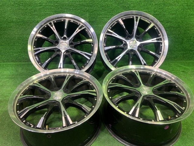 クリフクライム ｸﾗｳﾝ ｱﾙﾌｧｰﾄﾞ ホイール アルミ ブラックポリッシュ 18インチ 8 J 5穴 4本 114 3 43