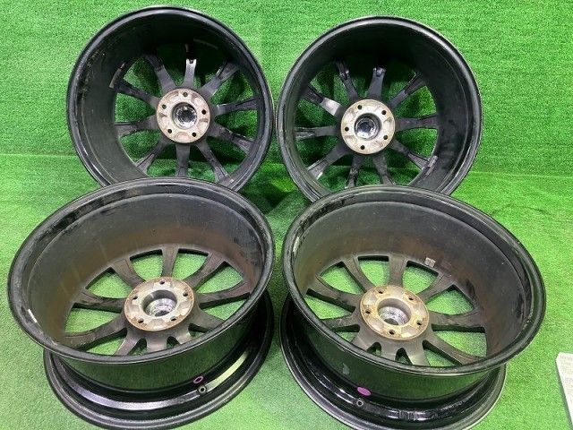 クリフクライム ｸﾗｳﾝ ｱﾙﾌｧｰﾄﾞ ホイール アルミ ブラックポリッシュ 18インチ 8 J 5穴 4本 114 3 43