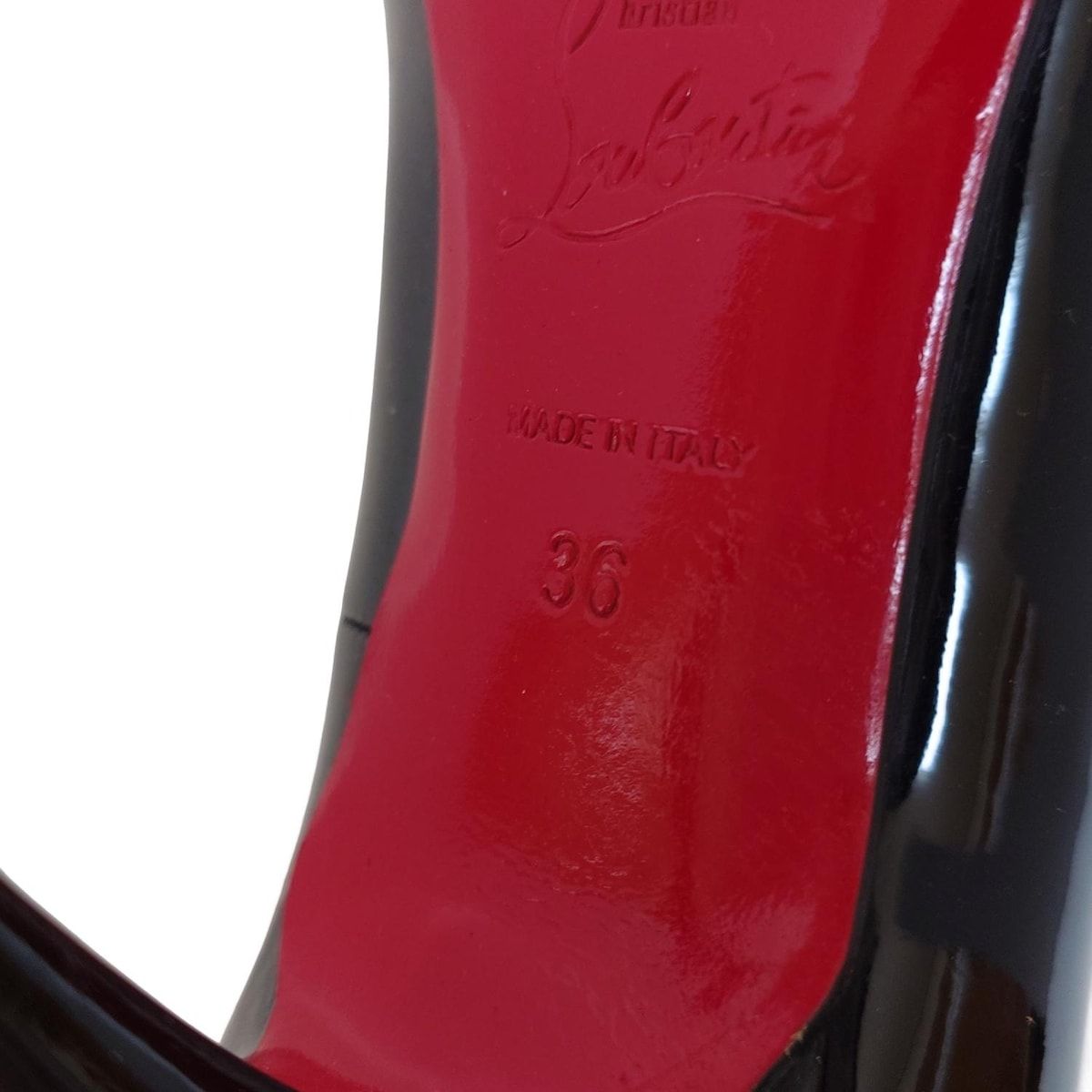  クリスチャンルブタン パンプス 36 レディース - 黒 レザー ハイヒール パンプス パンプス