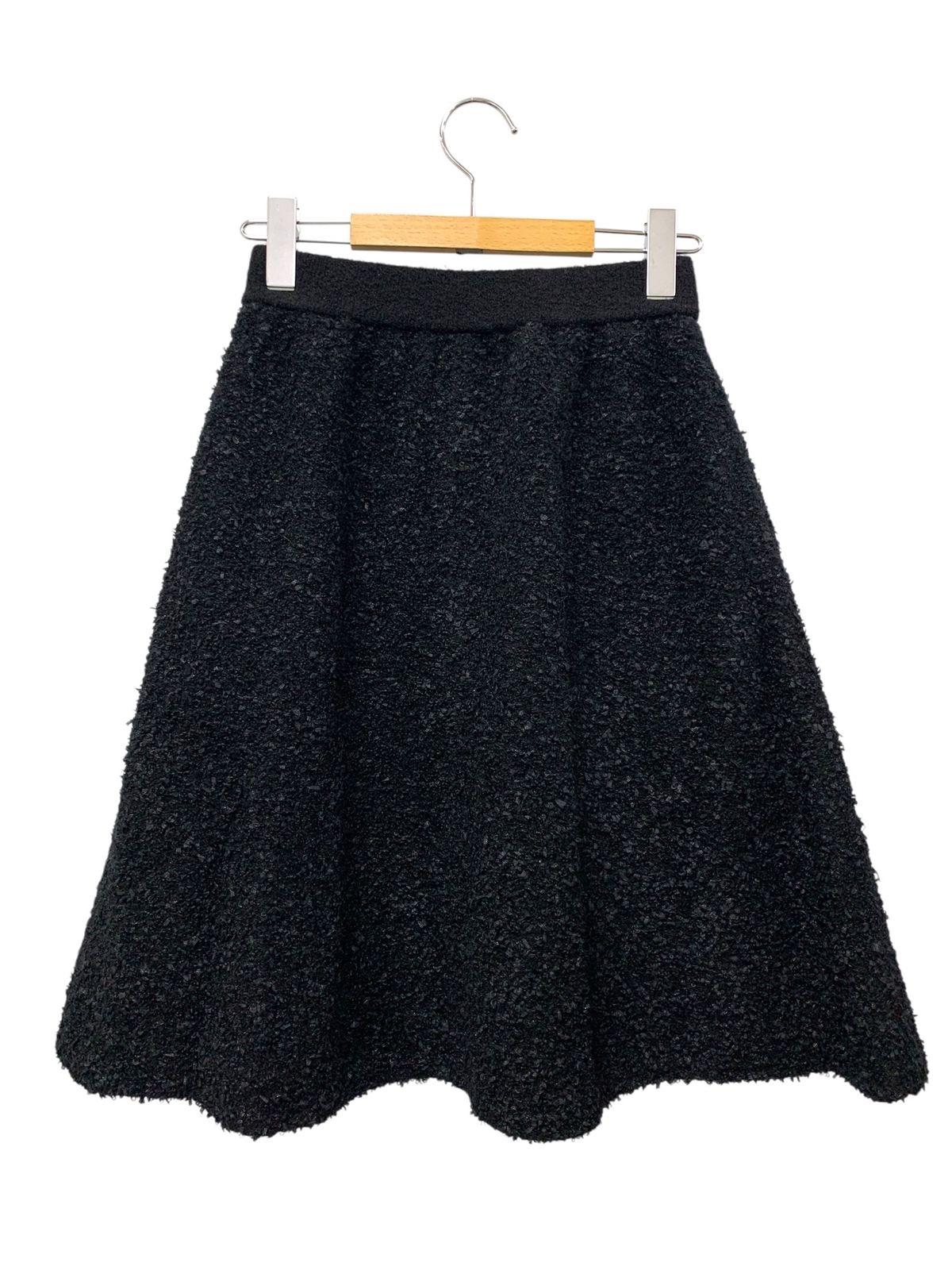 ルネ 6432600 スカート 34 ブラック モヘア混