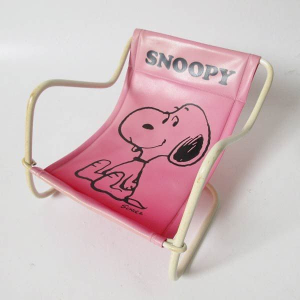 70 s SNOOPY スヌーピー ドールチェア ピンク系 椅子 ビンテージ ディスプレイ 観賞用 D 128