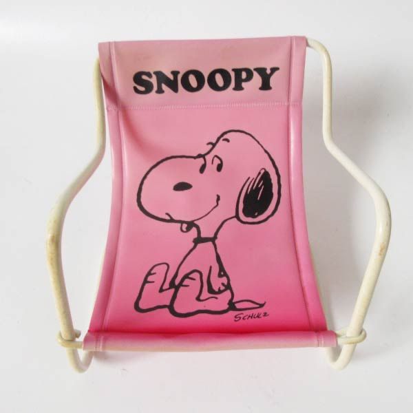 70 s SNOOPY スヌーピー ドールチェア ピンク系 椅子 ビンテージ ディスプレイ 観賞用 D 128