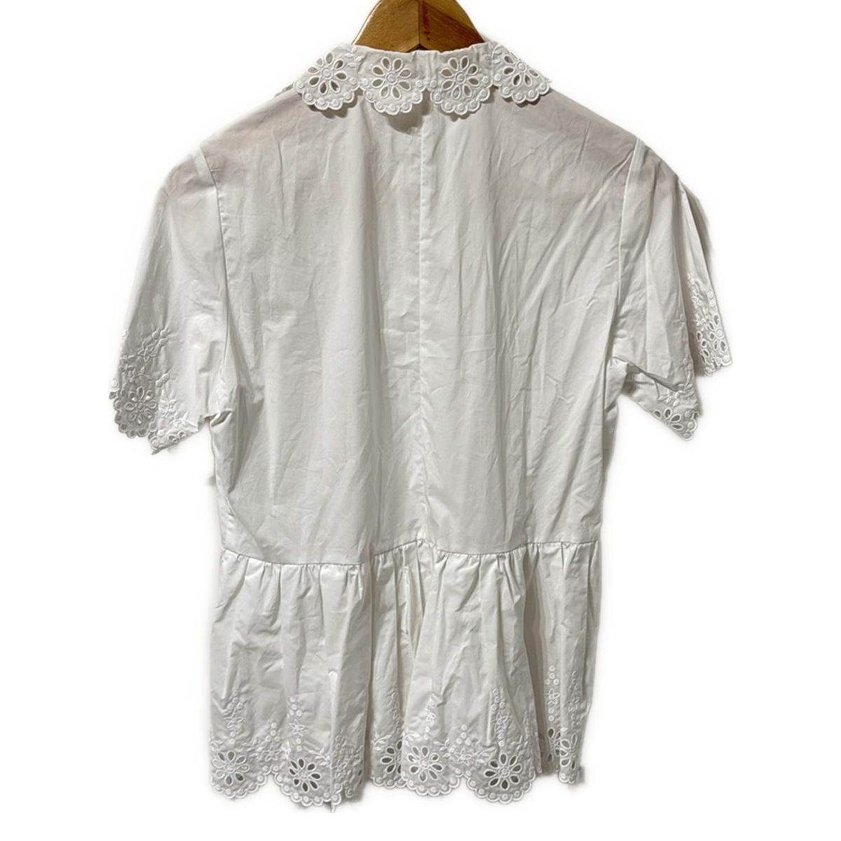 Chesty チェスティ 半袖シャツブラウス サイズ0 XS レディース - 白 刺繍 花柄