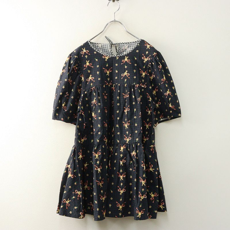 美品 ユキエモン yukiemon リボンバニー ギャザーチュニックプル