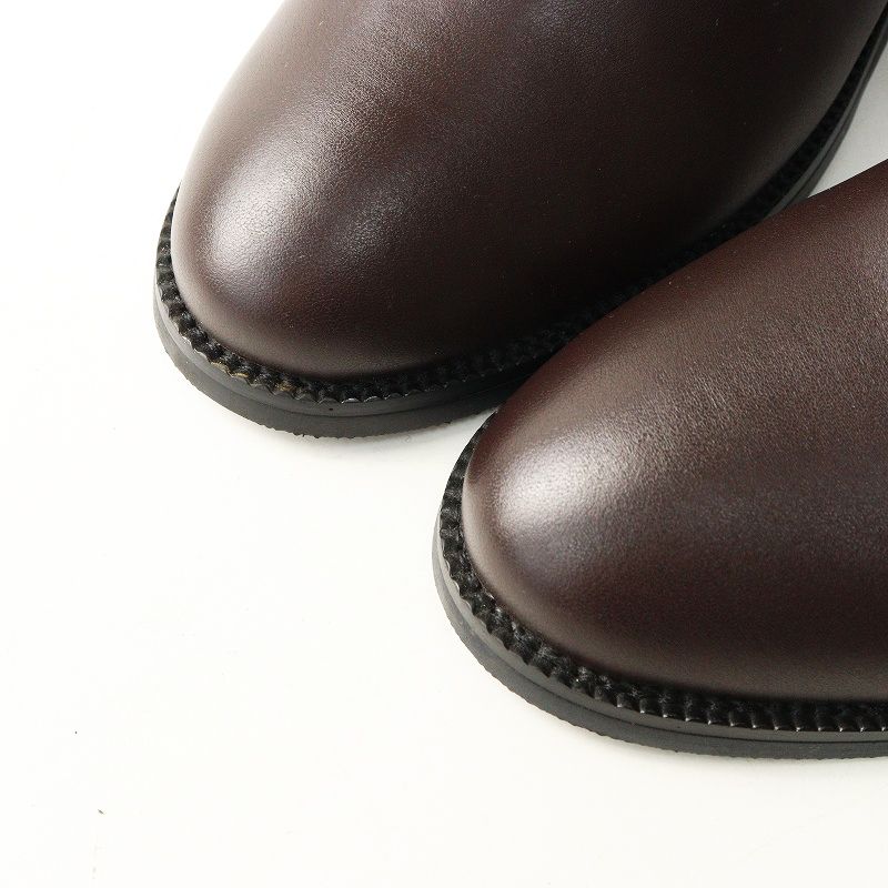  レメ REMME レザー ベーシックロングブーツ 36 23 cm ダークブラウン┃ローヒール ブーツ 靴