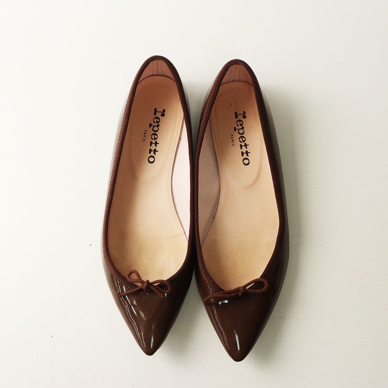 レペット Repetto BRIGITTE ブリジット ペテンとレザー ポインテッド