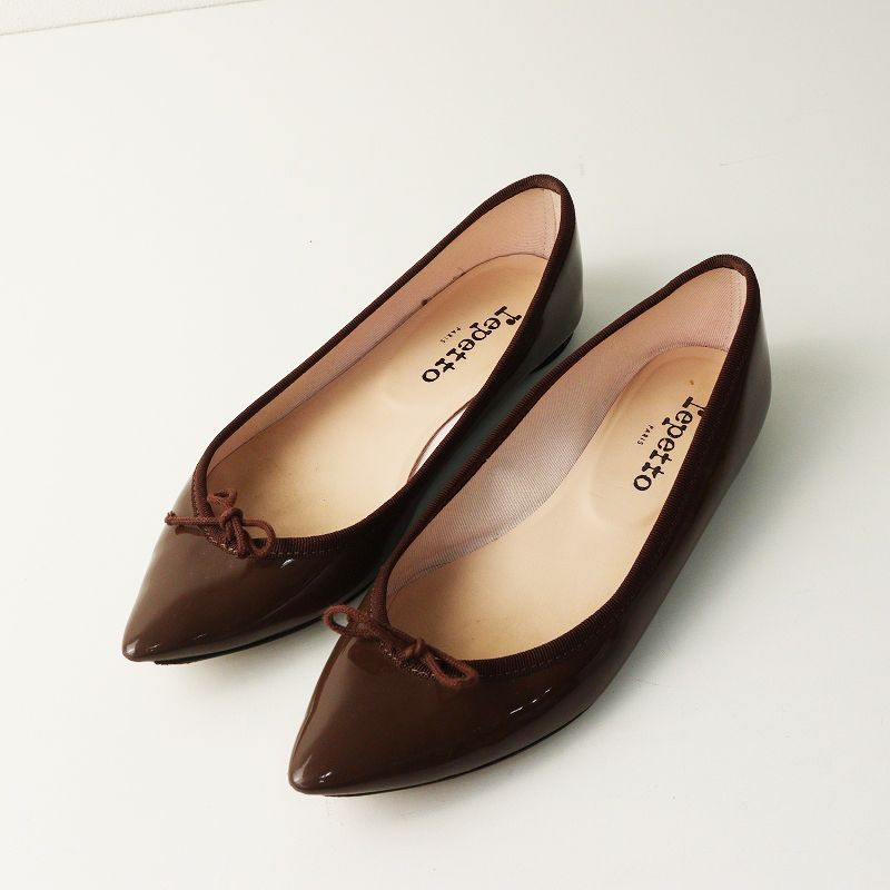 レペット Repetto BRIGITTE ブリジット ペテンとレザー ポインテッド