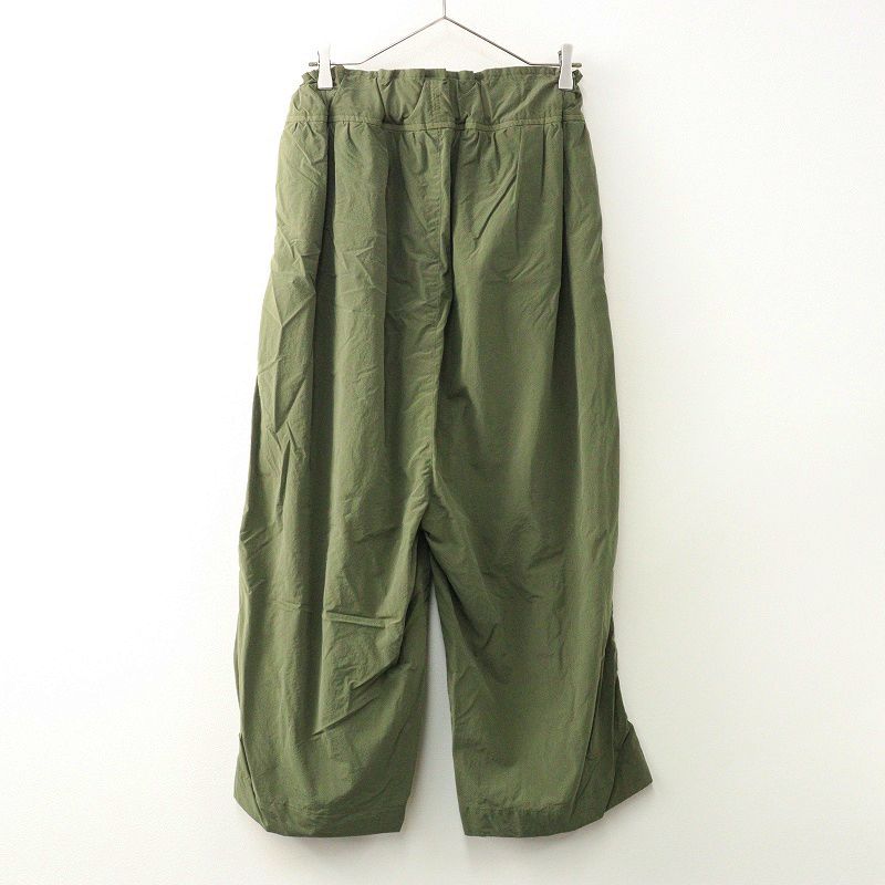 ノーコントロールエアー フィルマム FIRMUM ナイロンタッサー ガーメントダイ ワイドパンツ XS カーキグリーン