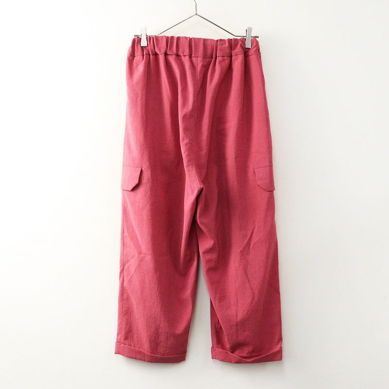 ノーコントロールエアー NO CONTROL AIR ポリエステル＆ラミー ポプリンカーゴパンツ XS Ruby ピンク