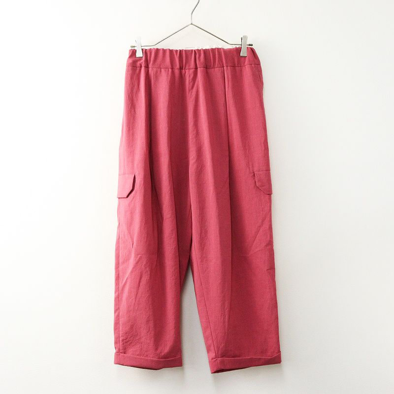 ノーコントロールエアー NO CONTROL AIR ポリエステル＆ラミー ポプリンカーゴパンツ XS Ruby ピンク