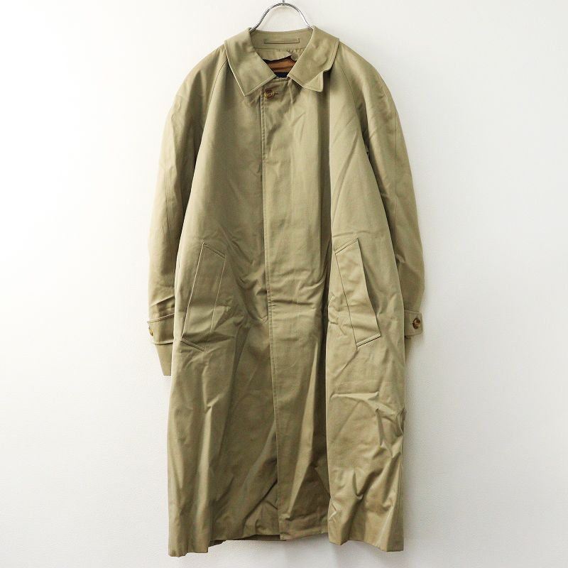 アクアスキュータム　バルマカーンコート　ヴィンテージ　ベージュ　ライニング付き 英国製 アクアスキュータム Aquascutum チェックライナー付き コットン