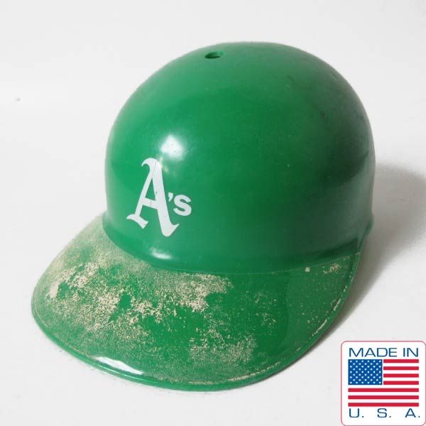 USA製 MLB A's オークランド アスレチックス ヘルメット 緑系 観賞用