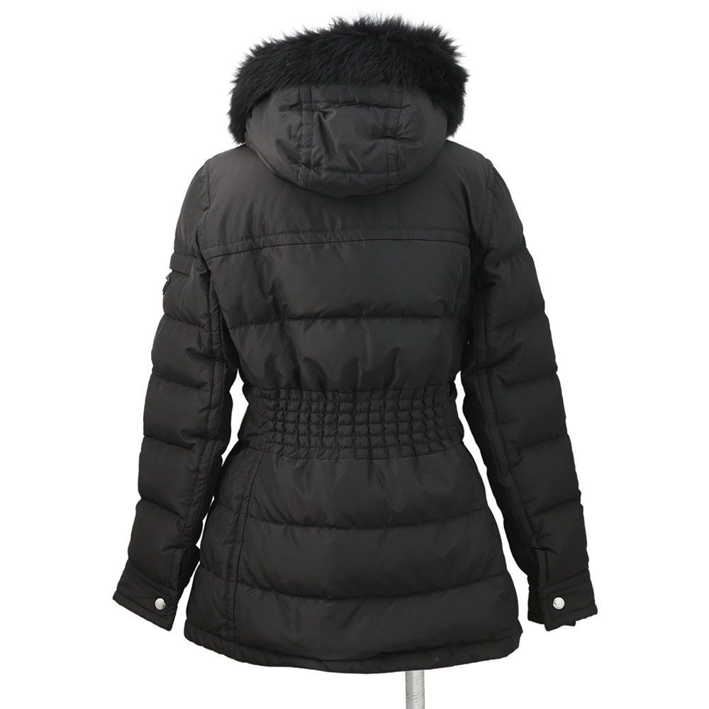 プラダ ダウンジャケット トライアングルロゴ ファー付き レディース