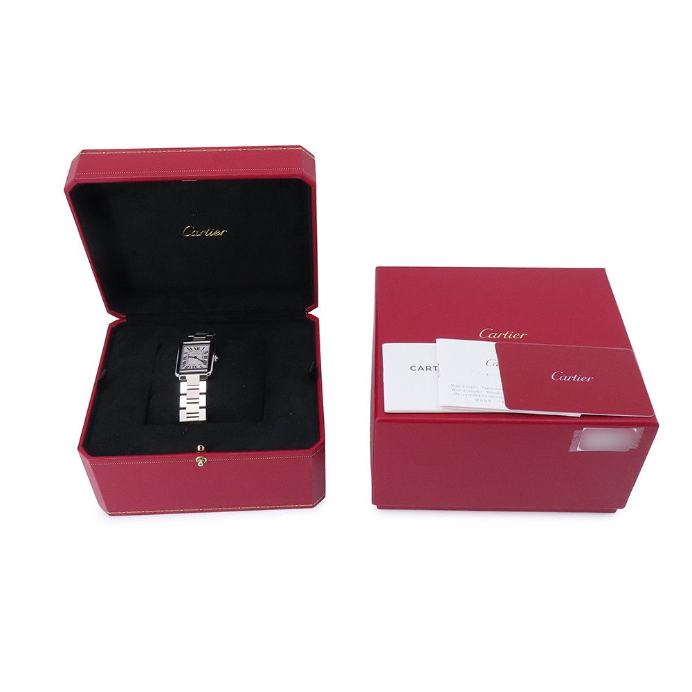  カルティエ タンクソロ SM Cartier 腕時計 ウォッチ クォーツ レディース 白文字盤 腕時計(デジタル) 時計
