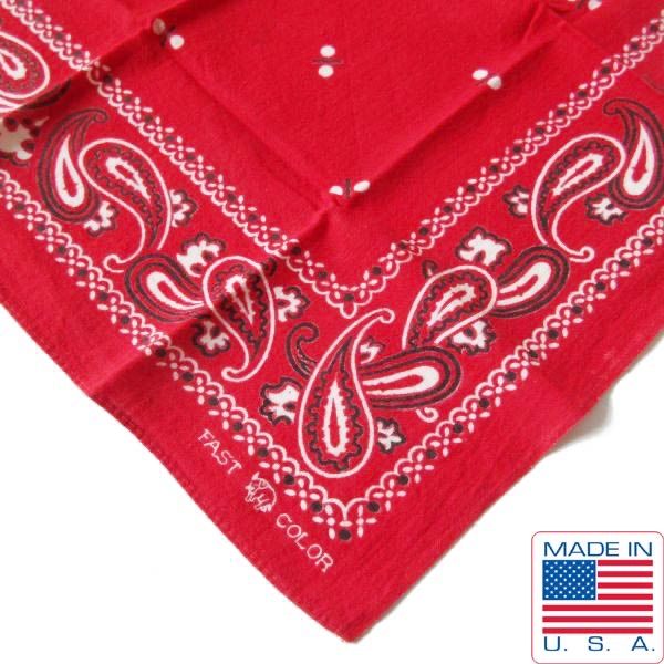 50 s 下鼻 象 バンダナ 赤系 ペイズリー エレファントブランド トランクダウン FAST COLOR ビンテージ D 138