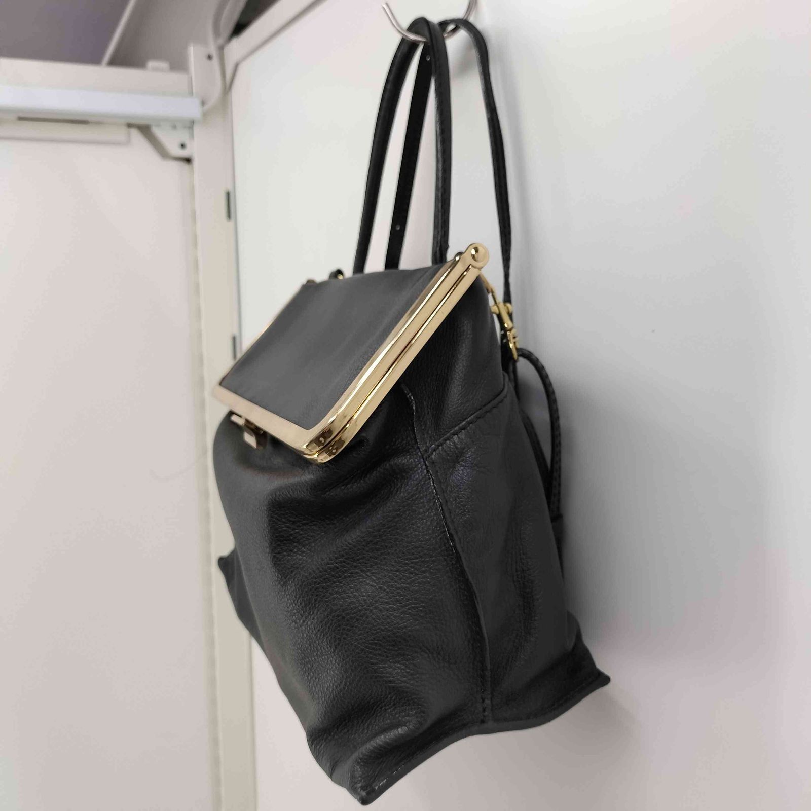 POTIOR/ポティオール ウォレットポーチ がま口ショルダーバッグ ポティオール potior 2WAY がま口 レザーショルダーバッグ レディース