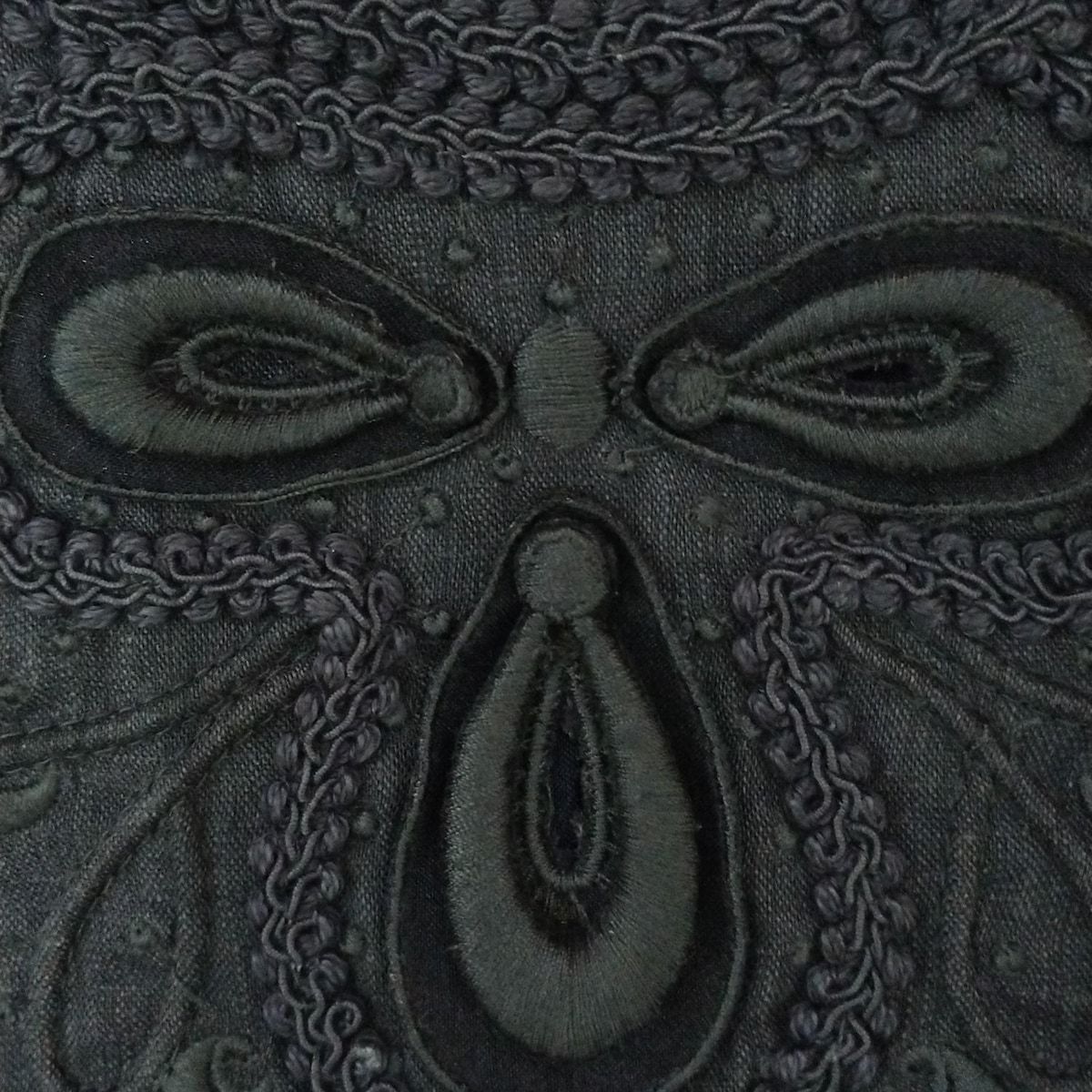  TAM ヴィヴィアンタム ワンピース サイズ1 S レディース ダークネイビー クルーネック ノースリーブ ひざ丈 刺繍 その他 ワンピース