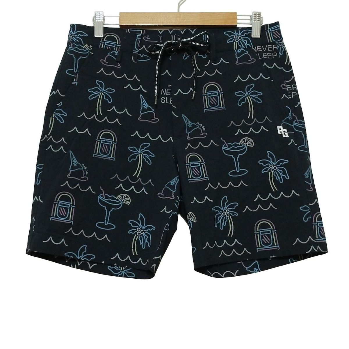 PEARLY GATES パーリーゲイツ ショートパンツ サイズ4 XL メンズ ダークネイビー パープル マルチ