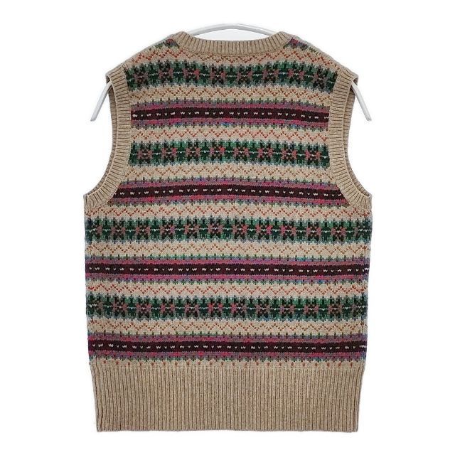 RALPH LAUREN フェアアイル柄 Vネック カシミヤ混 ノースリーブニット