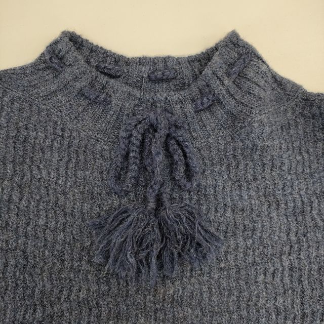 45R/45rpm 908ガンジーセーター 定価53900円 ウール ニット ネイビー