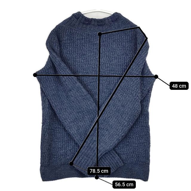 45R/45rpm 908ガンジーセーター 定価53900円 ウール ニット 本物