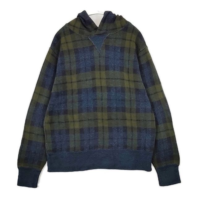 45 R rpm ブラックウォッチジャカードの908フーディ インディゴ 定価41800円 パーカー カーキ レディース フォーティーファイブアールピーエム 5-1205 M∞