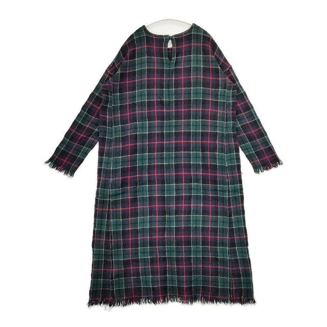 45 R rpm フロートタータンチェックワンピース ドレス 定価55000円 ワンピース グリーン ネイビー レディース フォーティーファイブアールピーエム 5-1205 T∞