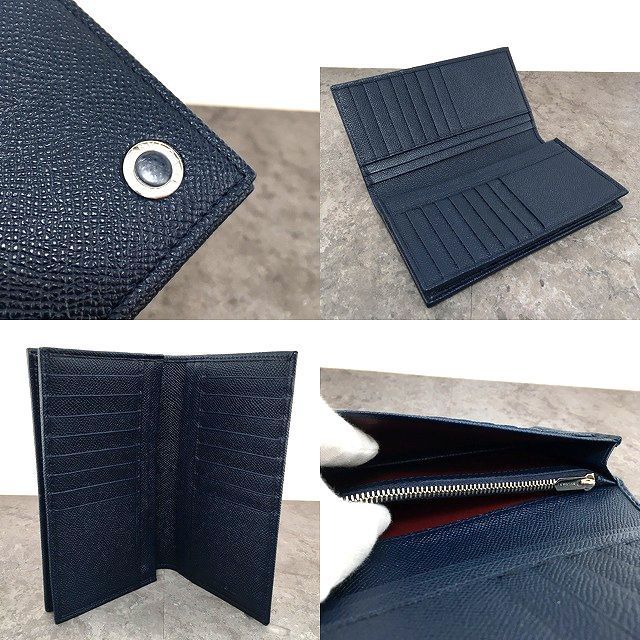 463 送料込み！ 未使用品 BVLGARI 長財布 283811 ネイビー 箱付き 