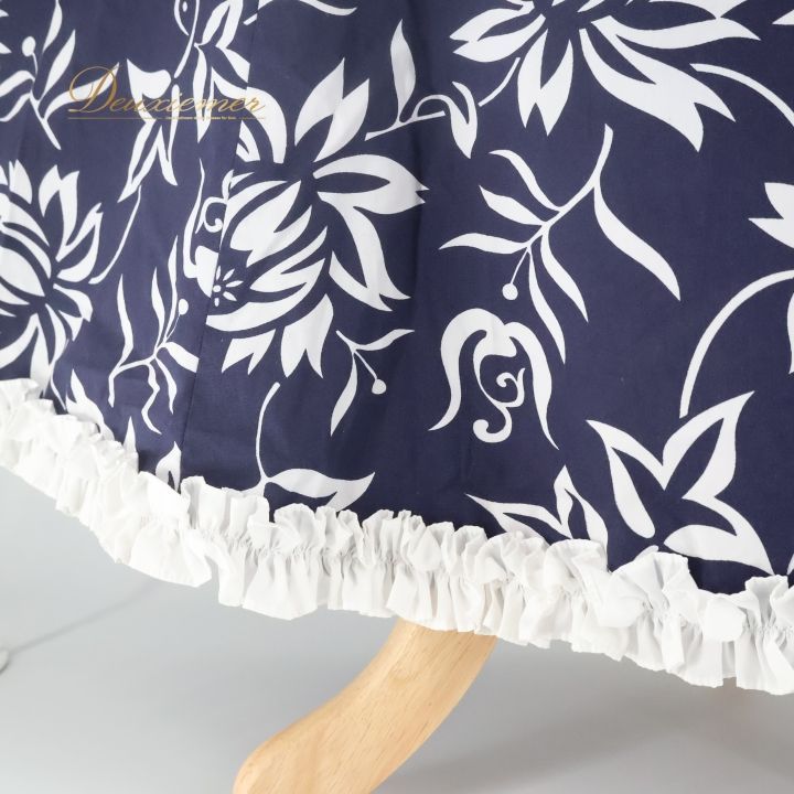 フラダンス 衣装 ワンピース ドレス ネイビー系 プリンセスカイウラニ