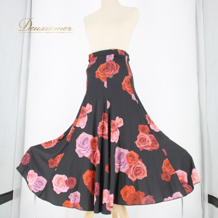 社交ダンス用レッスンウェア ブラック 花柄 楽天市場】送料無料 ラテンダンス衣装 花柄 社交ダンス トップス 長袖