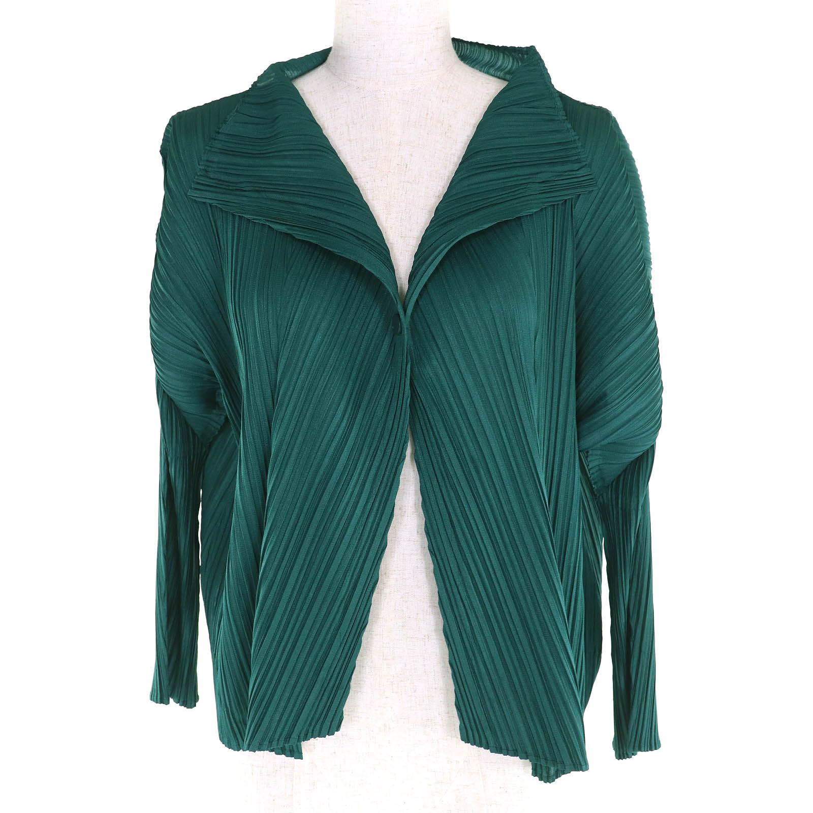 【美品】PLEATS PLEASE プリーツ長袖カーディガン ISSEY MIYAKE PLEATS PLEASE プリーツ カーディガン