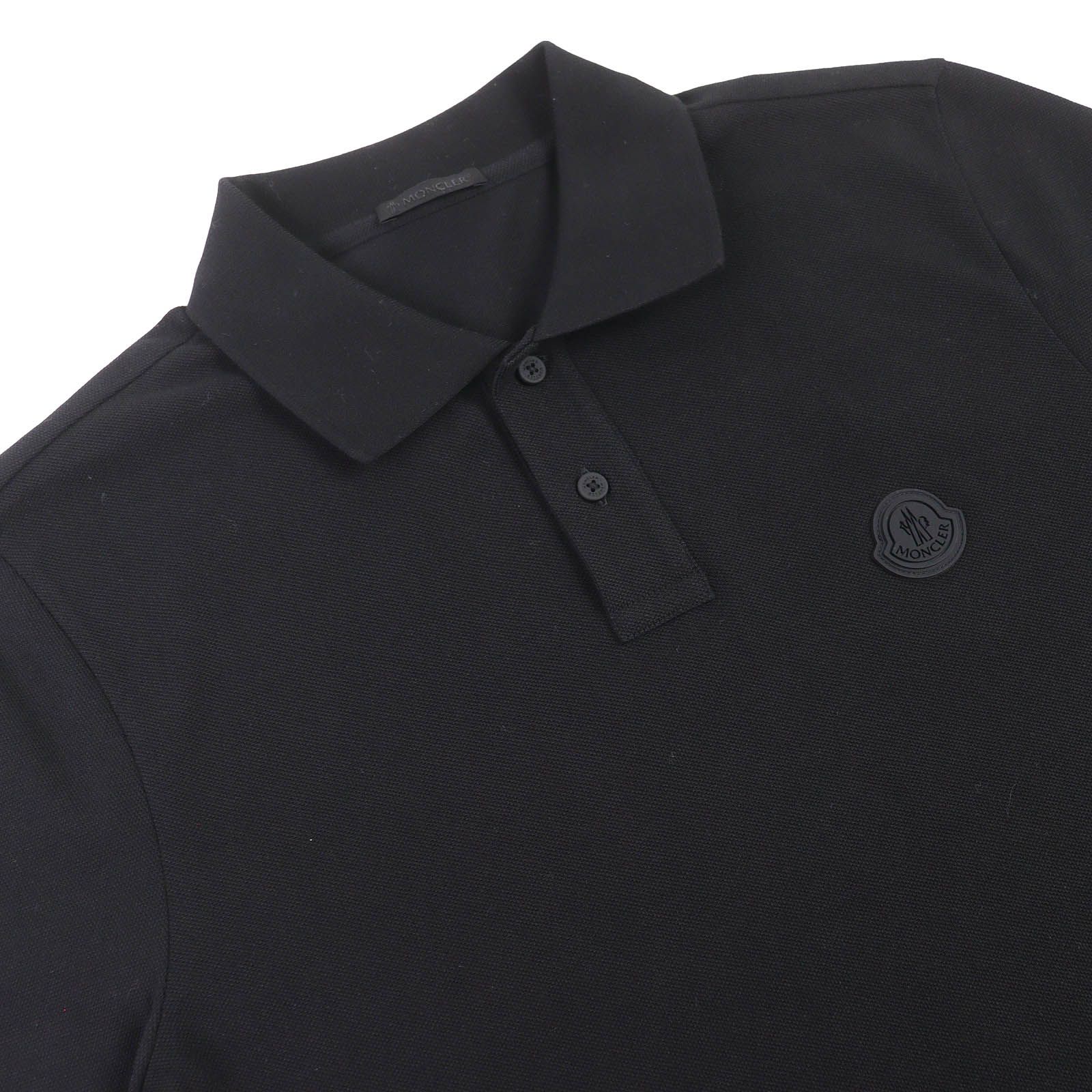 MONCLER モンクレール ポロシャツ 黒 ラバーワッペン L 中古・古着通販】MONCLER (モンクレール) 袖ラバーワッペンポロシャツ