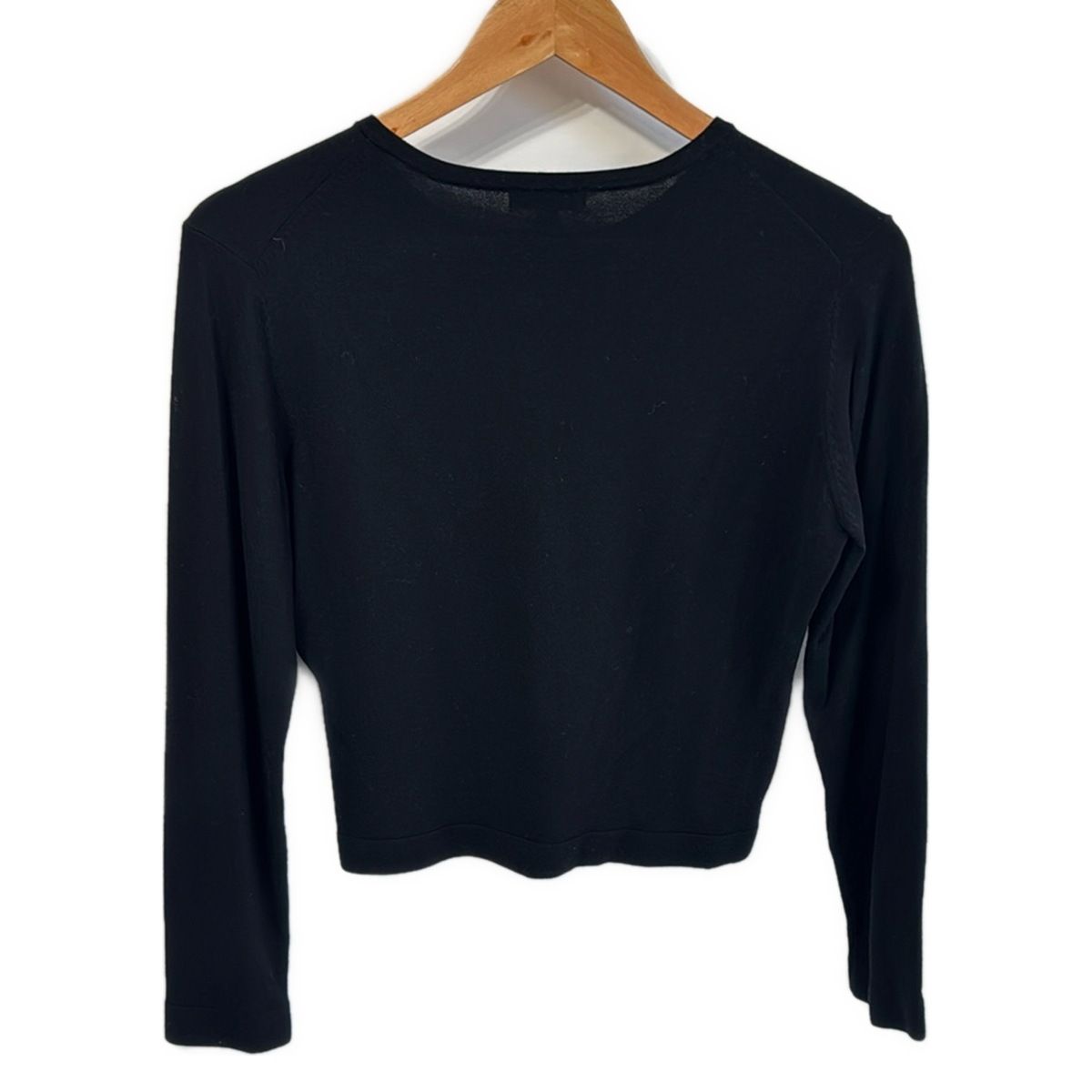 本日のみ新品　タグ付き　TOCCA トッカ　カーディガン　長袖　黒　リブニット TOCCA(トッカ) カーディガン サイズM レディース美品 - 黒 長袖/リボン