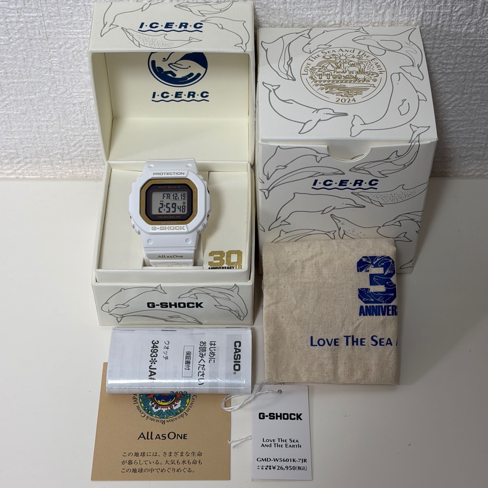 T 756 正常稼働 CASIO 電波ソーラー G SHOCK ジーショック ICERC Japan コラボレーション 30周年記念モデル GMD W 5601 K 7 JR 時計 メンズ レディース