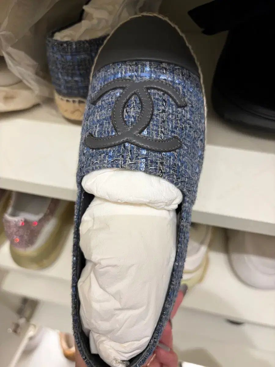 シャネル ツイード エスパ エスパドリール 230