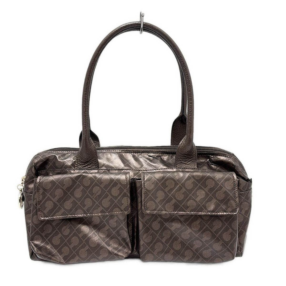 未使用✨　ゲラルディーニ　ハンドバッグ　ダークブラウン　レディース GHERARDINI(ゲラルディーニ) ハンドバッグ - ダークブラウン レザー