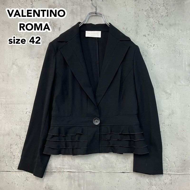 VALENTINO ROMA ヴァレンティノ ローマ 黒 ブラック ジャケット 42/6
