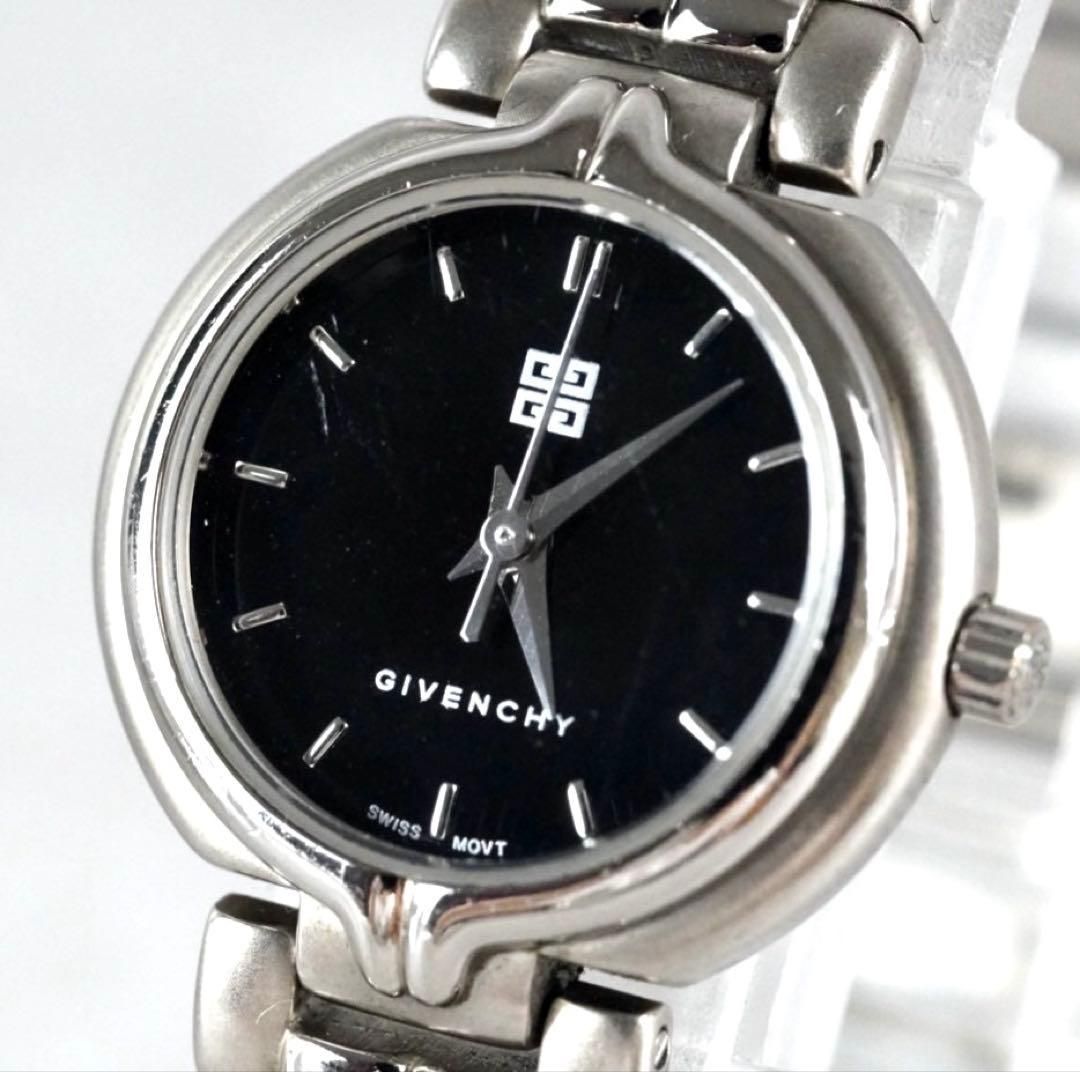 新品電池交換済】 GIVENCHY ジバンシー ラウンド ロゴ盤面 レディース