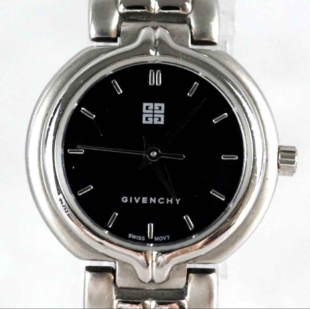 新品電池交換済】 GIVENCHY ジバンシー ラウンド ロゴ盤面 レディース